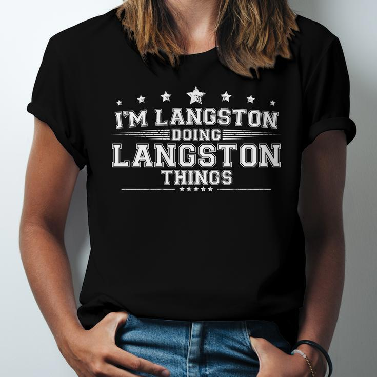 Im Langston Doing Langston Things Unisex Jersey Short Sleeve Crewneck Tshirt