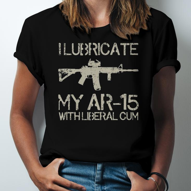 I Lubricate My Ar-15 With Liberal CUM Jersey T-Shirt