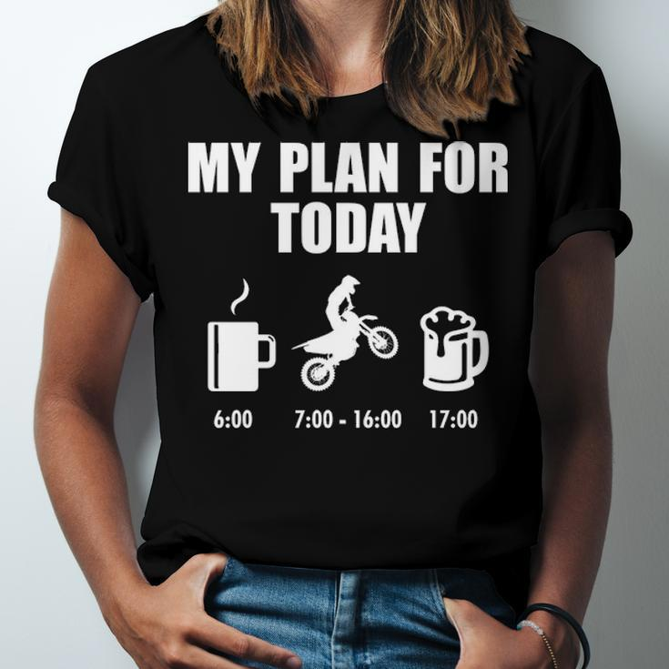My Plan For Today - Motocross Unisex Jersey Short Sleeve Crewneck Tshirt