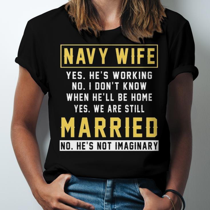 Navy Wife - Wife Of A Navy Veteran Unisex Jersey Short Sleeve Crewneck Tshirt