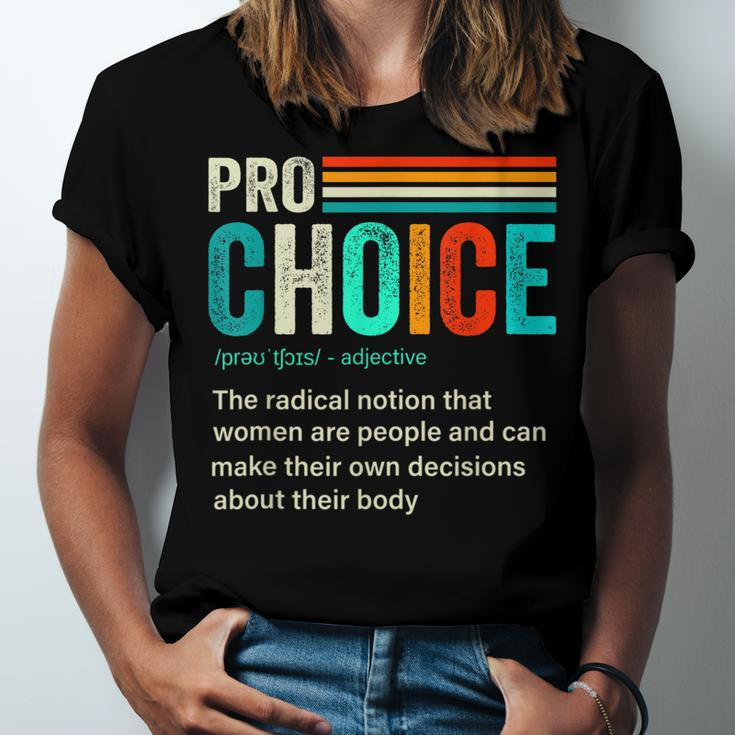 Pro Choice Definition Feminist Womens Rights Retro Vintage Unisex Jersey Short Sleeve Crewneck Tshirt