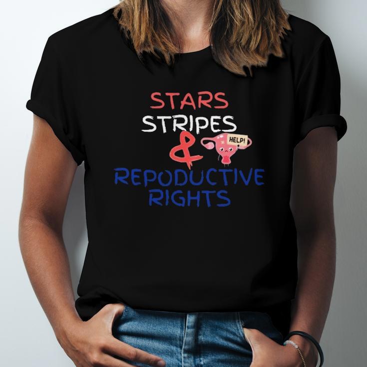 Stars Stripes And Reproductive Rights Roe V Wade Overturn Fight For Women&8217S Rights Jersey T-Shirt
