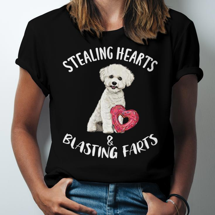 Stealing Hearts Blasting Farts Bichons Frise Valentines Day Jersey T-Shirt