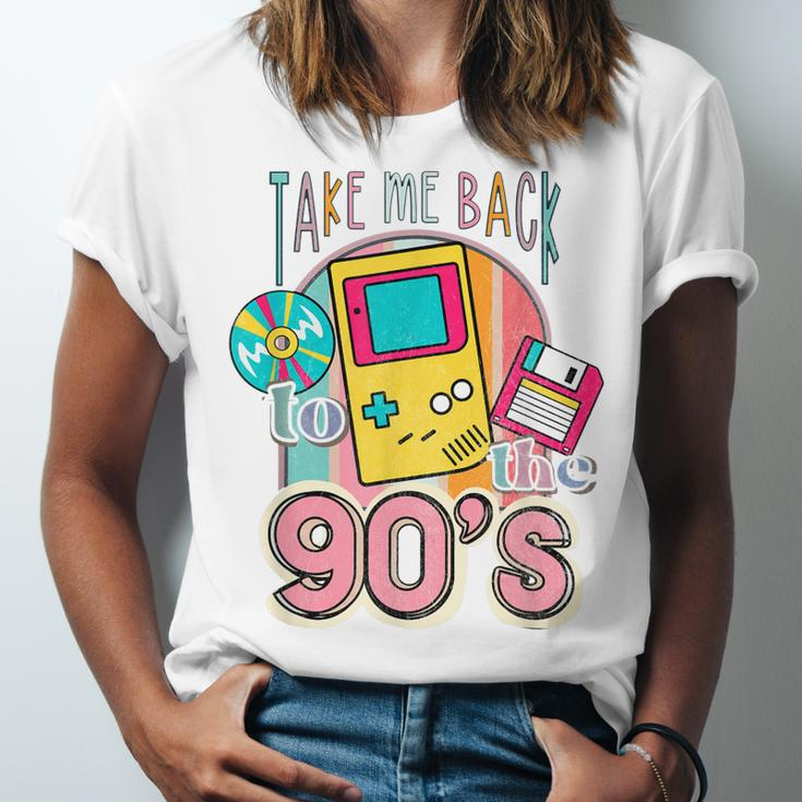 Take Me Back To The 90S Casette Tape Retro Men Women T-shirt Unisex Jersey Short Sleeve Crewneck Tee