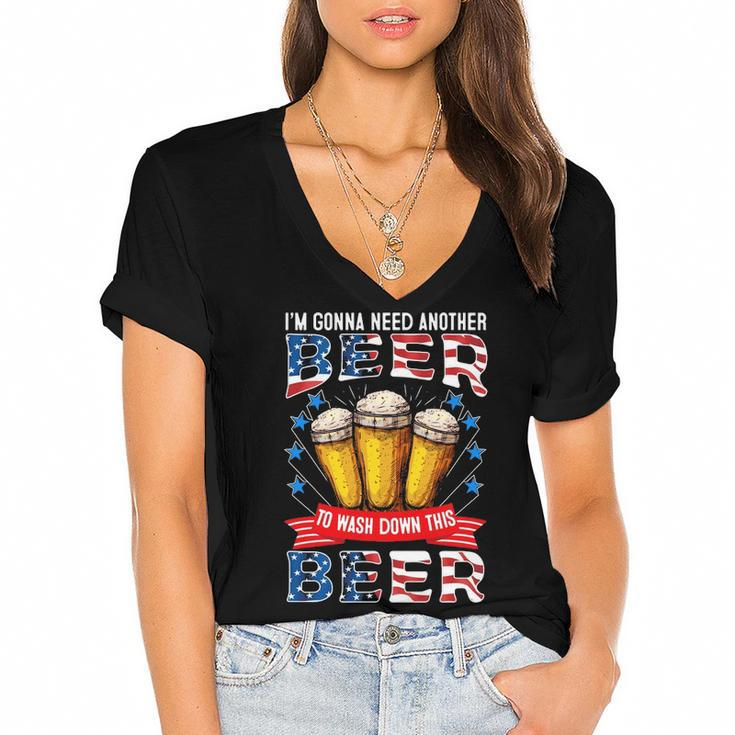 Gonna Need Another Beer V2 Women's Jersey Short Sleeve Deep V-Neck Tshirt