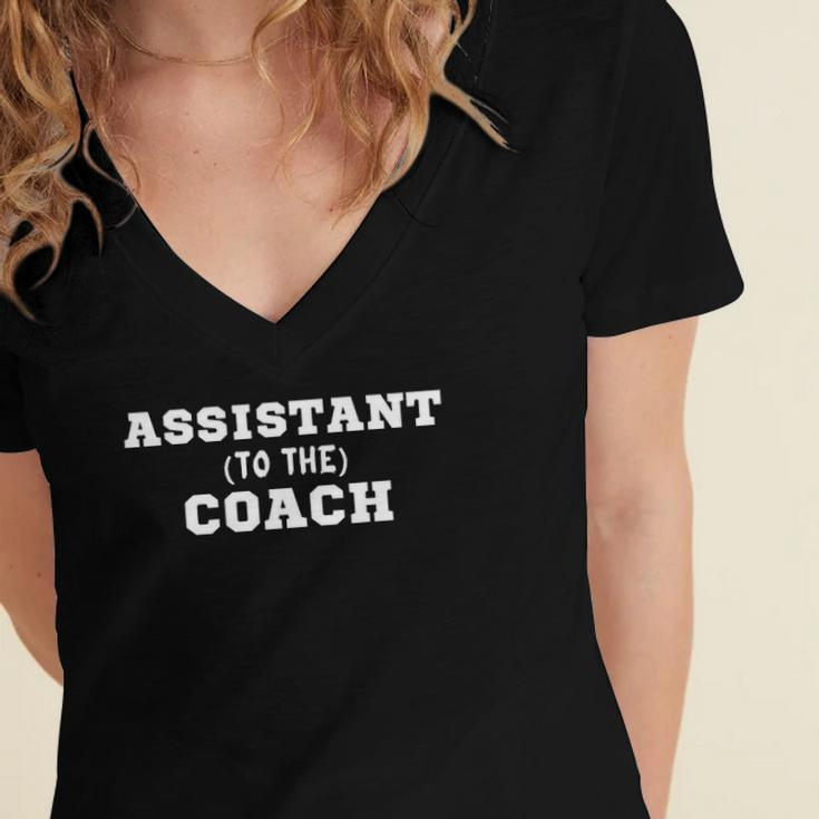 Assistant To The Coach Assistant Coach Women's Jersey Short Sleeve Deep V-Neck Tshirt