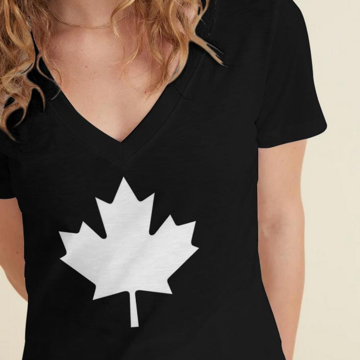 Canadian Flag Women Men Kids Maple Leaf Canada Day Women's Jersey Short Sleeve Deep V-Neck Tshirt