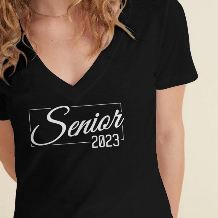 Class Of 2023 Senior 2023 Women's Jersey Short Sleeve Deep V-Neck Tshirt