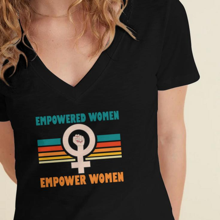 Pro Choice Empowered Women Empower Women Women's Jersey Short Sleeve Deep V-Neck Tshirt