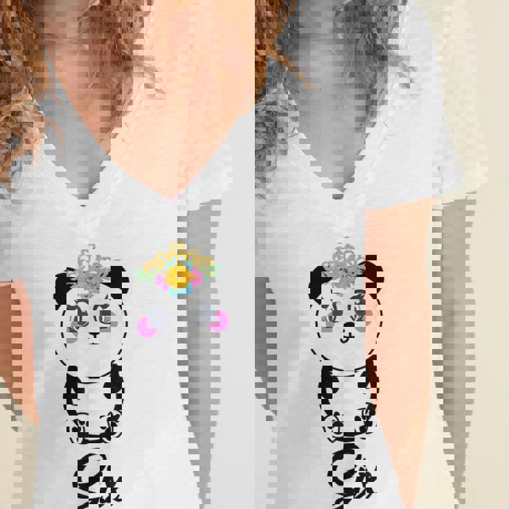 6 Year Old Gifts Cute Panda Birthday Girl 6Th Birthday Funny Women's Jersey Short Sleeve Deep V-Neck Tshirt 6 Year Old Gifts Cute Panda Birthday Girl 6Th Birthday Funny Women's Jersey Short Sleeve Deep V-Neck Tshirt