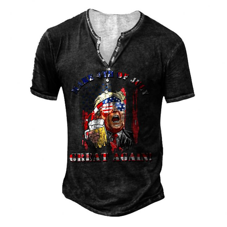 Make 4Th Of July Great Again 4Th Of July Men's Henley T-Shirt