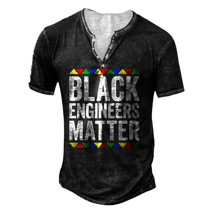 Black Engineers Matter Black Pride Men's Henley T-Shirt