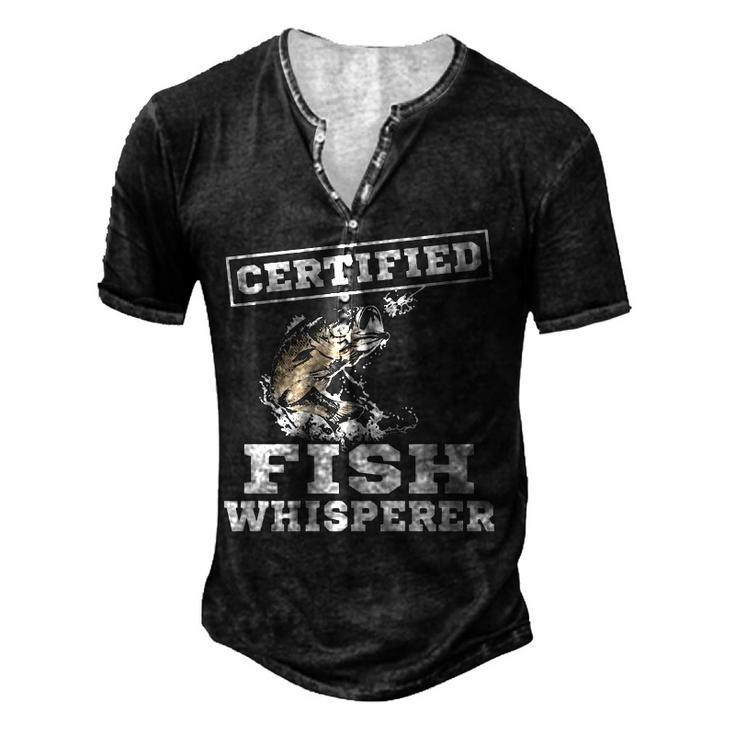 Certified Fish Whisperer V2 Men's Henley T-Shirt