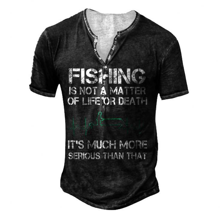 Fishing Life Or Death Men's Henley T-Shirt