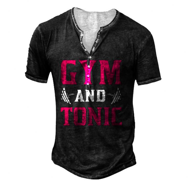Gym And Tonic Workout Exercise Training Men's Henley T-Shirt