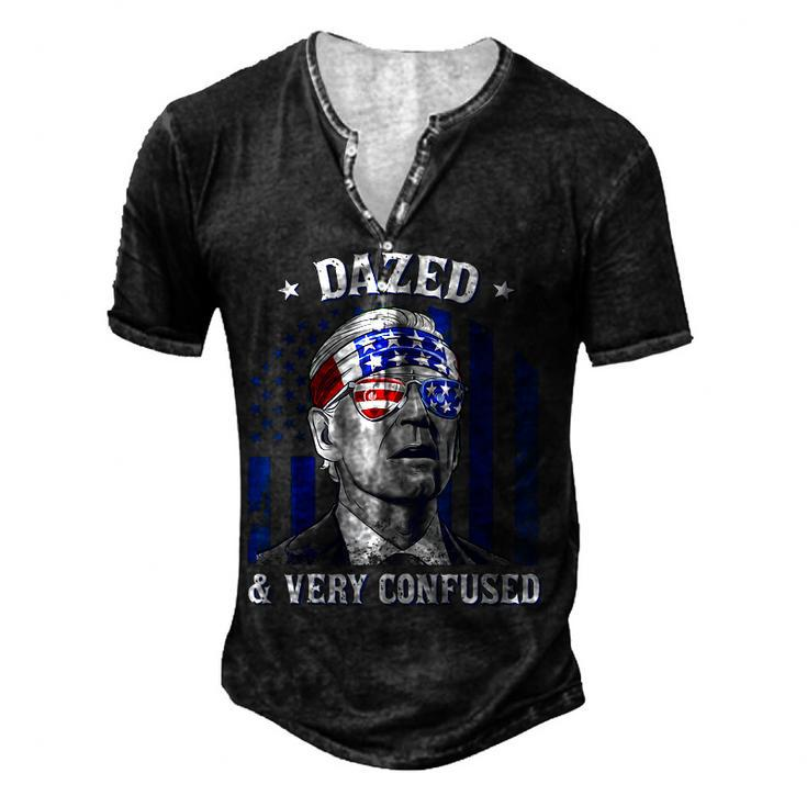 Joe Biden Dazed And Very Confused 4Th Of July 2022 V3 Men's Henley T-Shirt