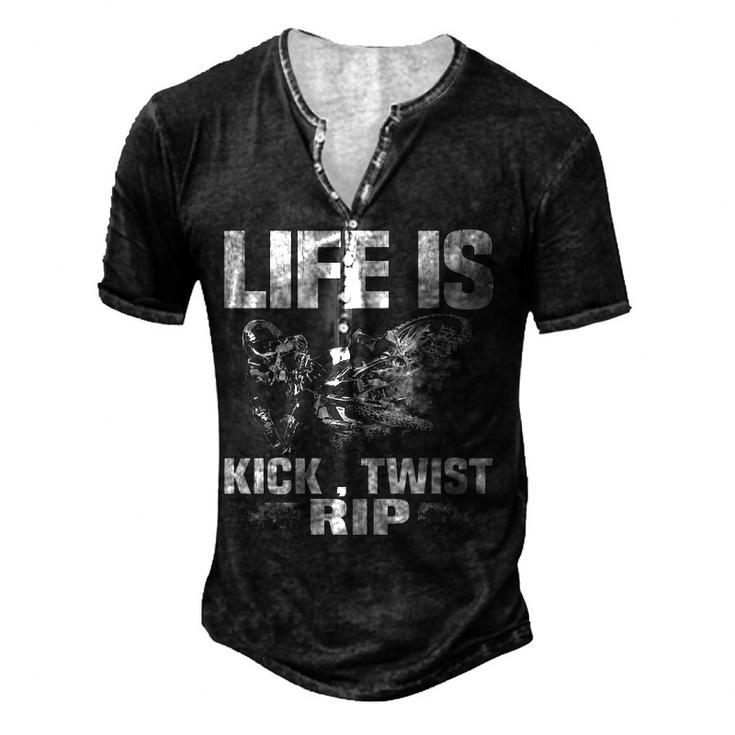 Life Is Kick Men's Henley T-Shirt