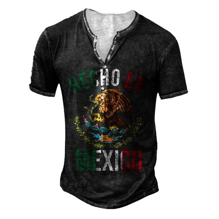 Mexico Eagle Hispanic Heritage Mexican Pride Mexico  Men's Henley Button-Down 3D Print T-shirt