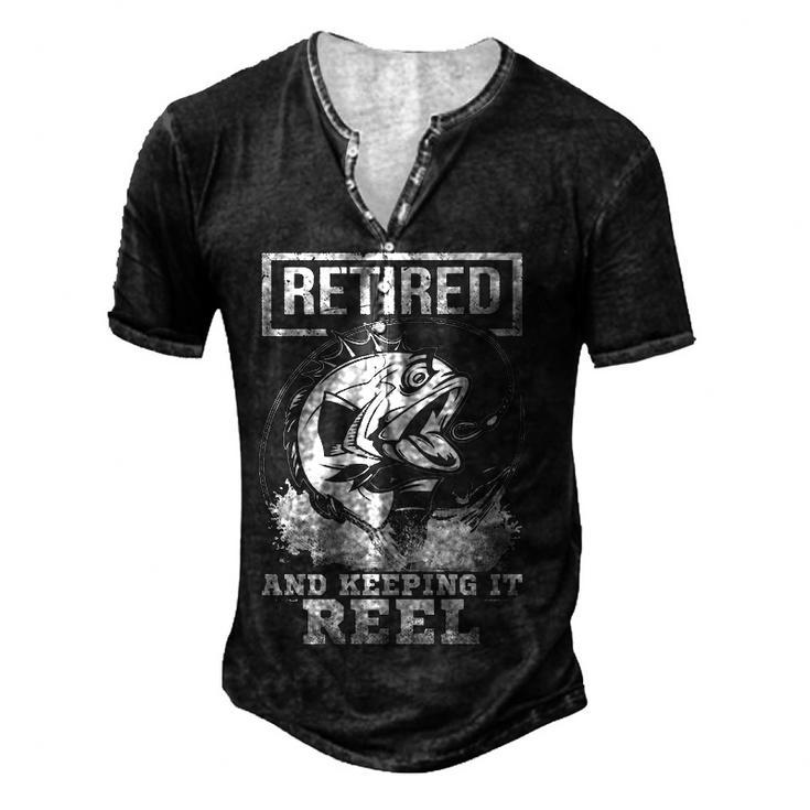 Retired And Keeping It Reel Men's Henley T-Shirt