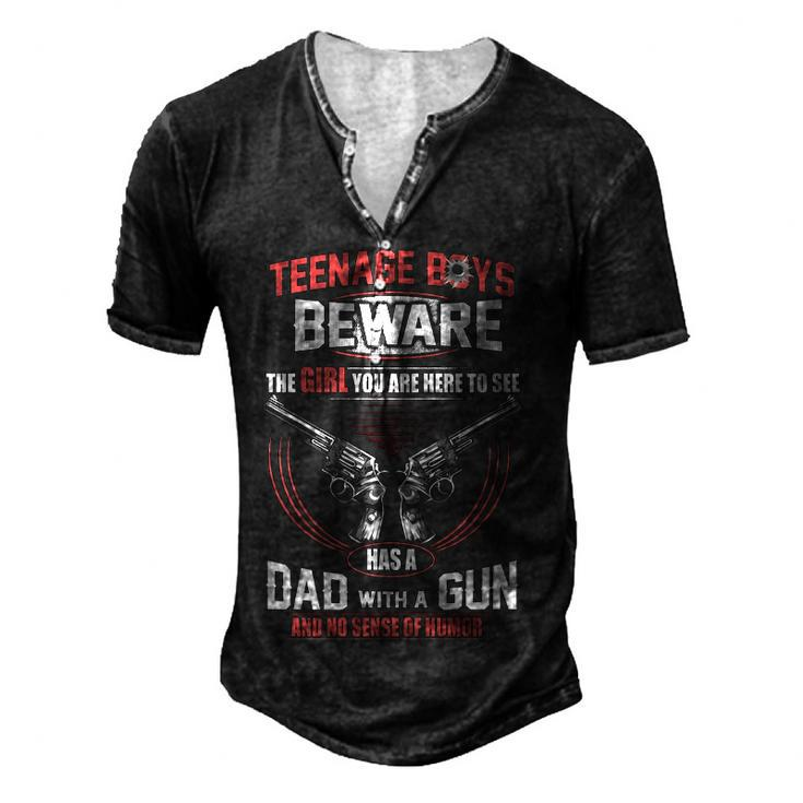 Teenage Boys Beware V2 Men's Henley T-Shirt