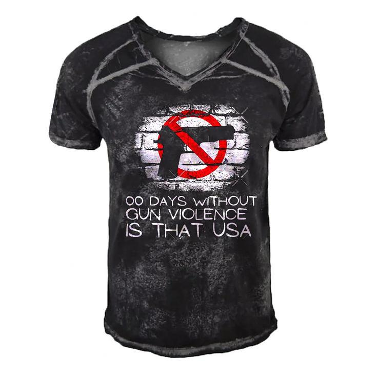 00 Days Without Gun Violence Is That USA Highland Park Shooting Men's Short Sleeve V-neck 3D Print Retro Tshirt