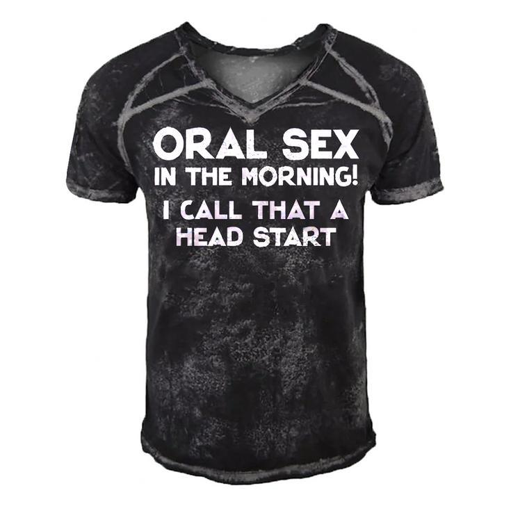 A Head Start Men's Short Sleeve V-neck 3D Print Retro Tshirt