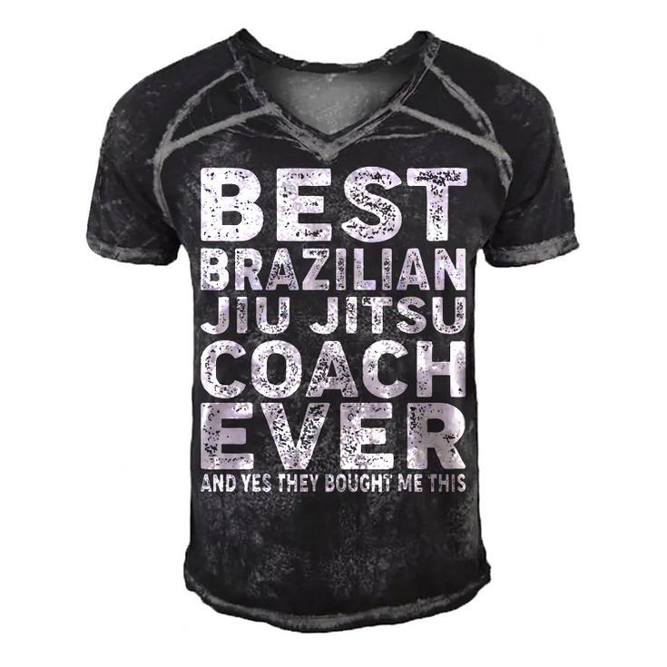 Best Coach Ever And Bought Me This Jiu Jitsu Coach  Men's Short Sleeve V-neck 3D Print Retro Tshirt
