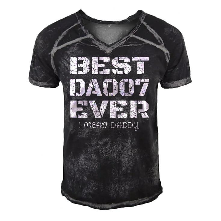 Best Daddy Ever Funny Fathers Day Gift For Dads 007 Gift Men's Short Sleeve V-neck 3D Print Retro Tshirt