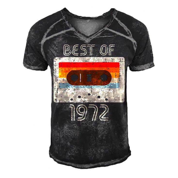 Best Of 1972 Casette Tape Retro 50Th Birthday 50 Years Old  Men's Short Sleeve V-neck 3D Print Retro Tshirt