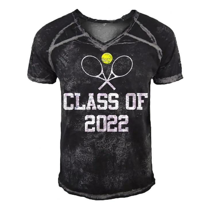 Class Of 2022 Graduation Senior Tennis Player  Men's Short Sleeve V-neck 3D Print Retro Tshirt