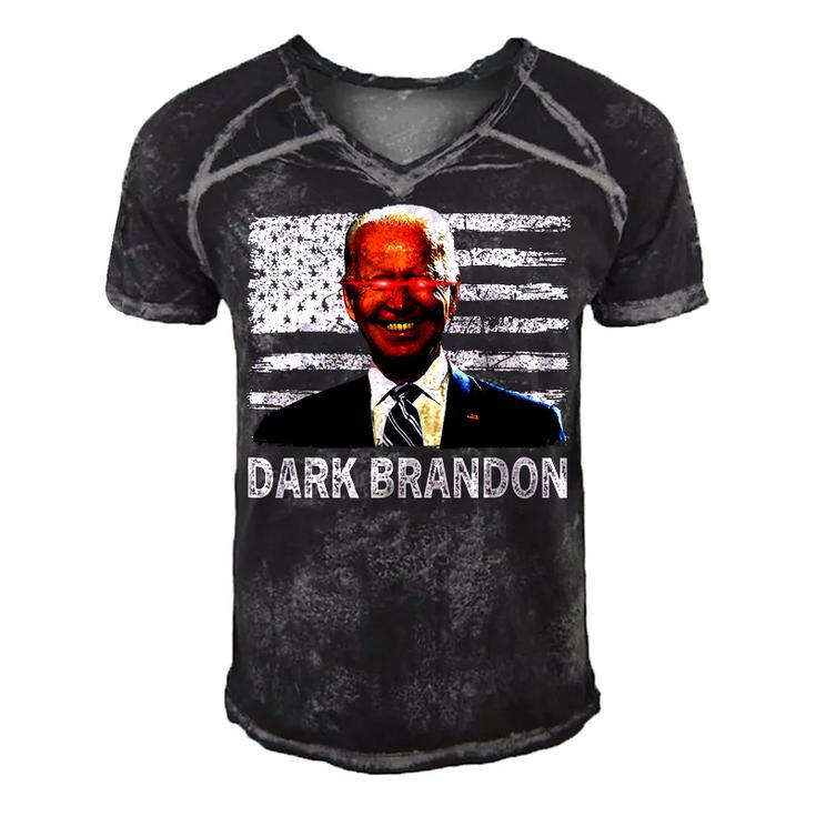 Dark Brandon Funny Biden Saving America Flag Political  Men's Short Sleeve V-neck 3D Print Retro Tshirt