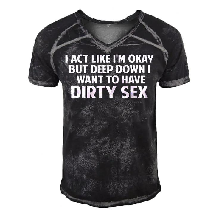 Deep Down V2 Men's Short Sleeve V-neck 3D Print Retro Tshirt