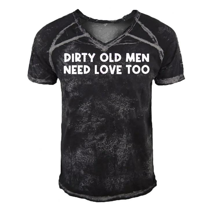 Dirty Old Men Men's Short Sleeve V-neck 3D Print Retro Tshirt