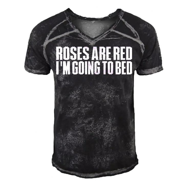 Going To Bed Men's Short Sleeve V-neck 3D Print Retro Tshirt