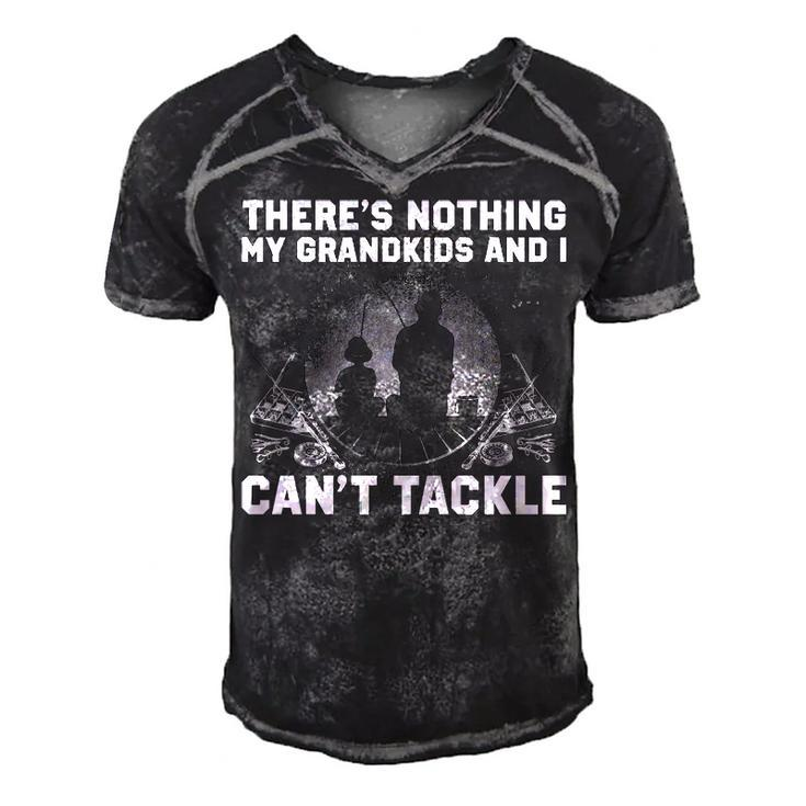 Grandkids Cant Tackle Men's Short Sleeve V-neck 3D Print Retro Tshirt
