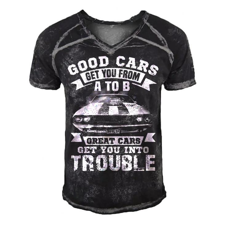 Great Cars - Get You Into Trouble Men's Short Sleeve V-neck 3D Print Retro Tshirt