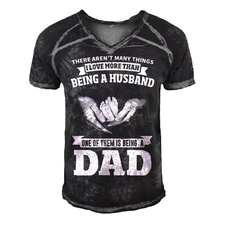 Husband - Love Being A Dad Men's Short Sleeve V-neck 3D Print Retro Tshirt