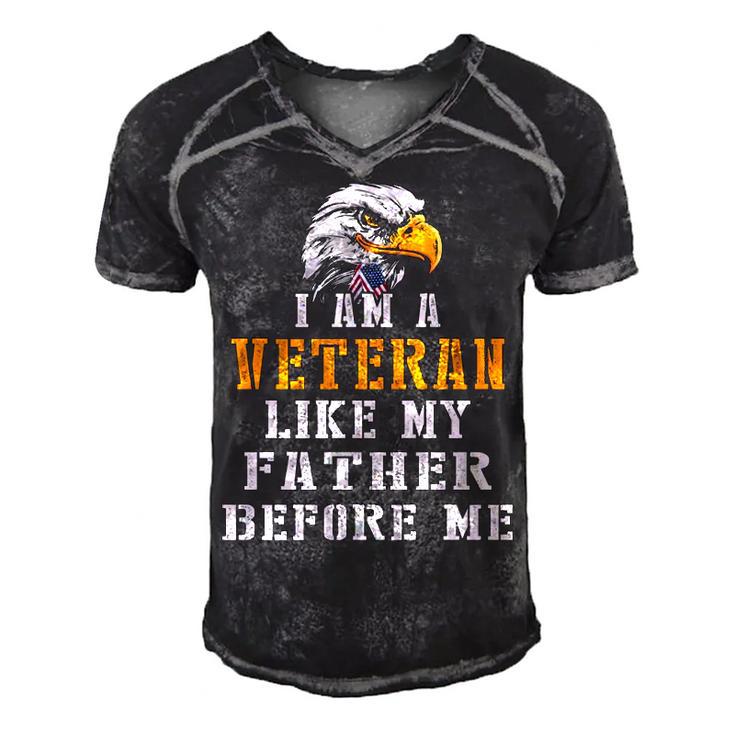 I Am A Veteran Like My Father Before Me V2 Men's Short Sleeve V-neck 3D Print Retro Tshirt