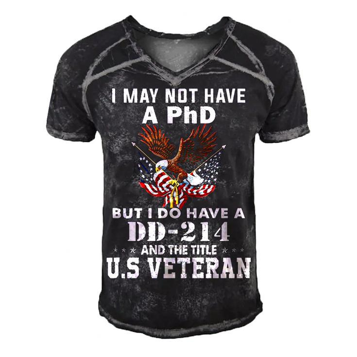 I Do Have A Dd 214 And The Title Us Veteran Men's Short Sleeve V-neck 3D Print Retro Tshirt