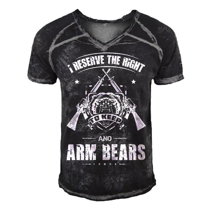 I Reserve The Right - Arm Bears Men's Short Sleeve V-neck 3D Print Retro Tshirt