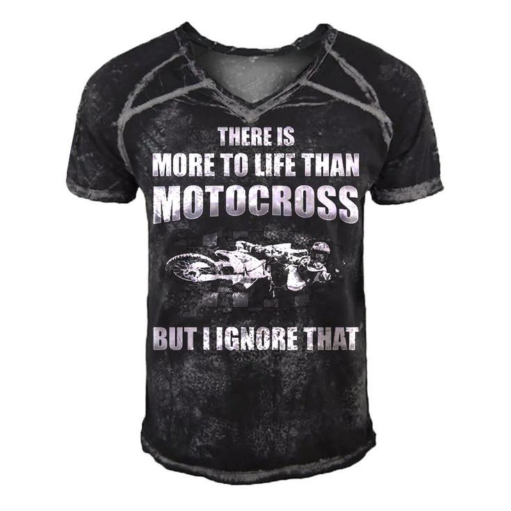 More To Life Then Motocross Men's Short Sleeve V-neck 3D Print Retro Tshirt