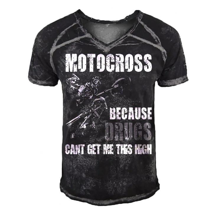 Motocross - Get You This High Men's Short Sleeve V-neck 3D Print Retro Tshirt