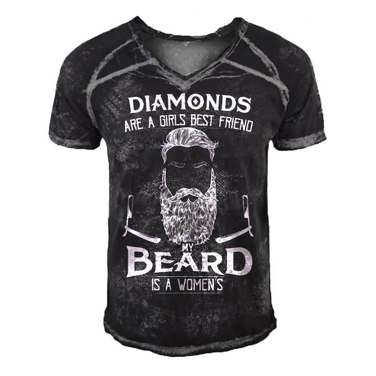 My Beard - A Womens Best Friend Men's Short Sleeve V-neck 3D Print Retro Tshirt