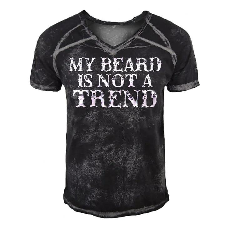 My Beard Is Not A Trend Men's Short Sleeve V-neck 3D Print Retro Tshirt