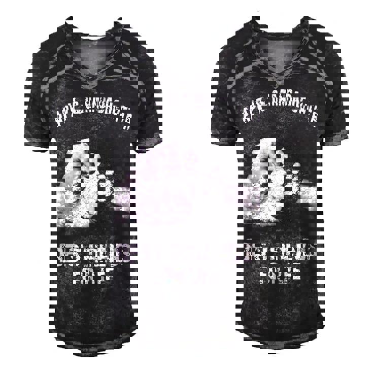 Pappy & Granddaughter - Best Friends Men's Short Sleeve V-neck 3D Print Retro Tshirt