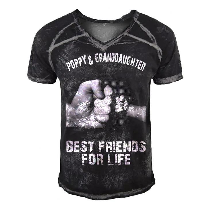 Poppy & Granddaughter - Best Friends Men's Short Sleeve V-neck 3D Print Retro Tshirt