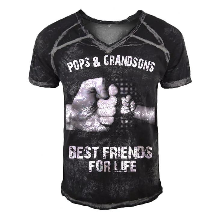Pops & Grandsons - Best Friends Men's Short Sleeve V-neck 3D Print Retro Tshirt