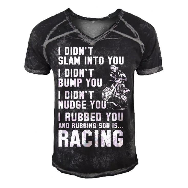 Rubbing Is Racing Men's Short Sleeve V-neck 3D Print Retro Tshirt