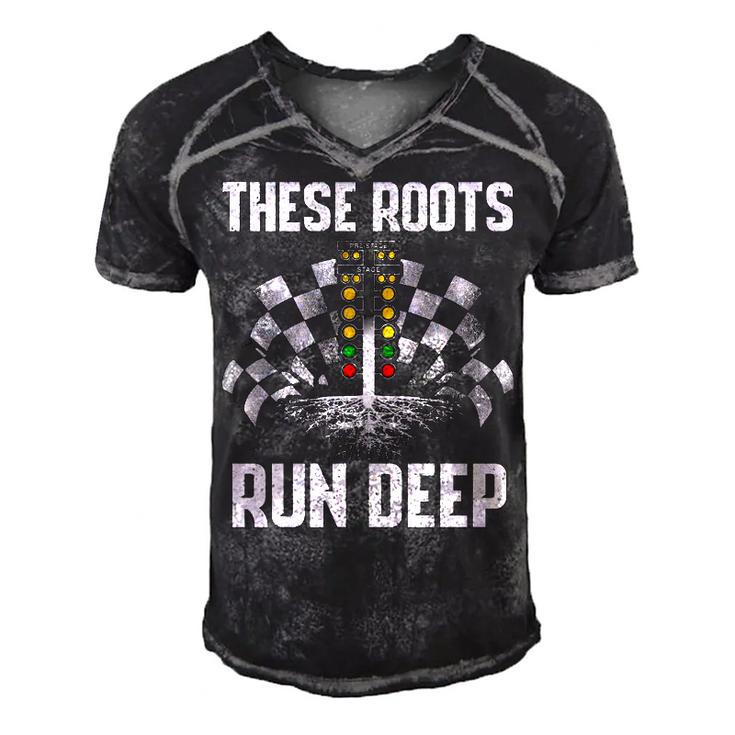 These Roots Run Deep Men's Short Sleeve V-neck 3D Print Retro Tshirt