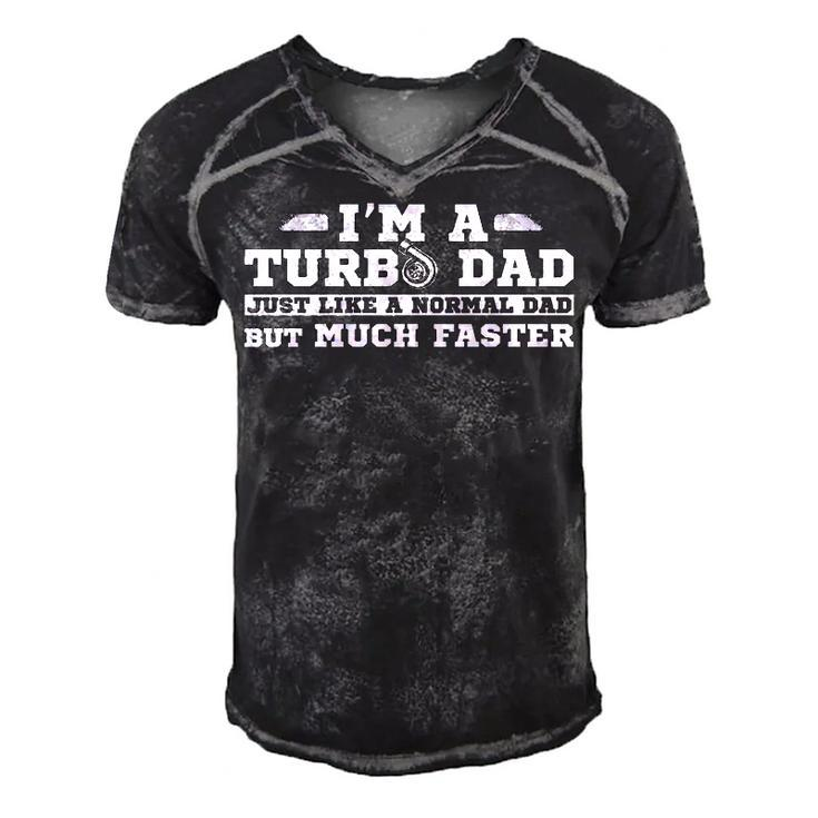 Turbo Dad V2 Men's Short Sleeve V-neck 3D Print Retro Tshirt